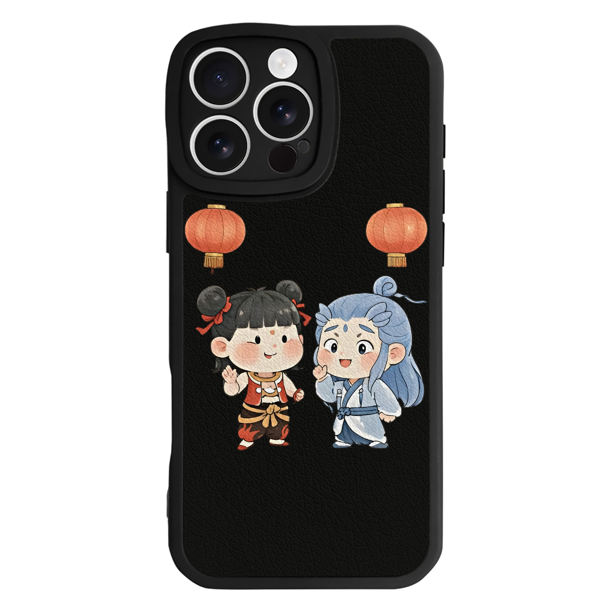 （画像用） Ne Zha 2 ナタ 魔童の大暴れ 【iPhone 16シリーズ対応】シリコンスマホケース（レザー調） 材質：シリコン